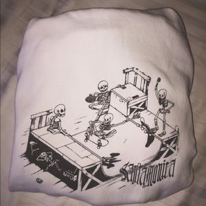 Brandy Melville Santa Monica skeleton hoodie